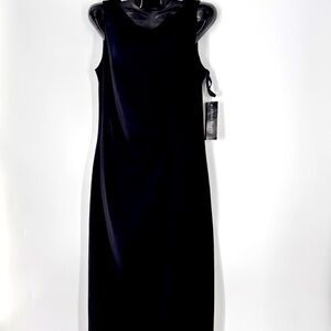 Ann Klein faux wrap dress NWT career modest Black Dress size 10